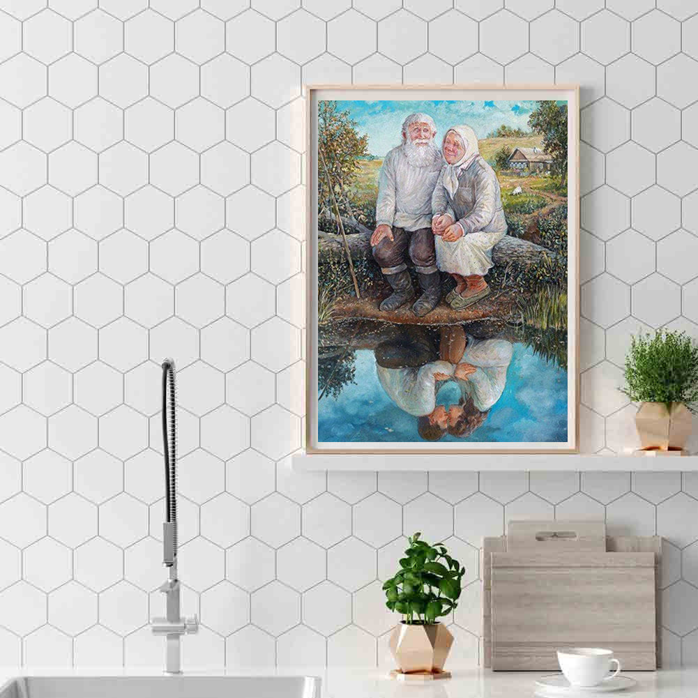 Couple - Full Round Drill Diamond Painting 30*40CM