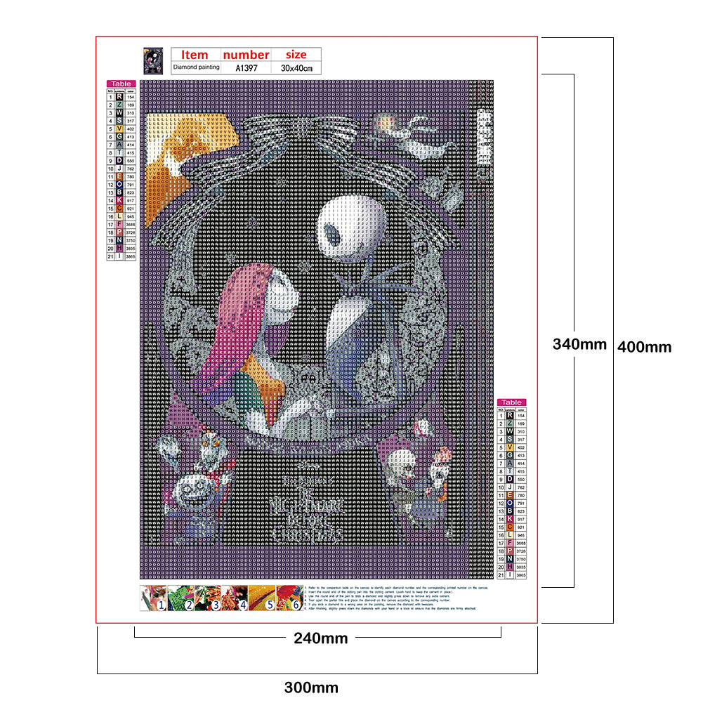 Zombie Couple - Full Round Drill Diamond Painting 30*40CM