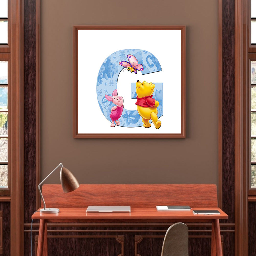 Bear Letter - Full Round Drill Diamond Painting 50*50CM