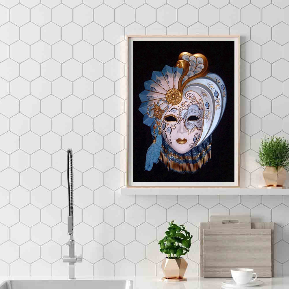 Flower Mask - Full Round Drill Diamond Painting 50*60CM