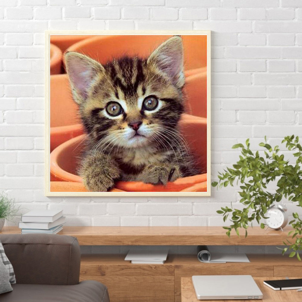 Cat - Full Square Drill Diamond Painting 50*50CM