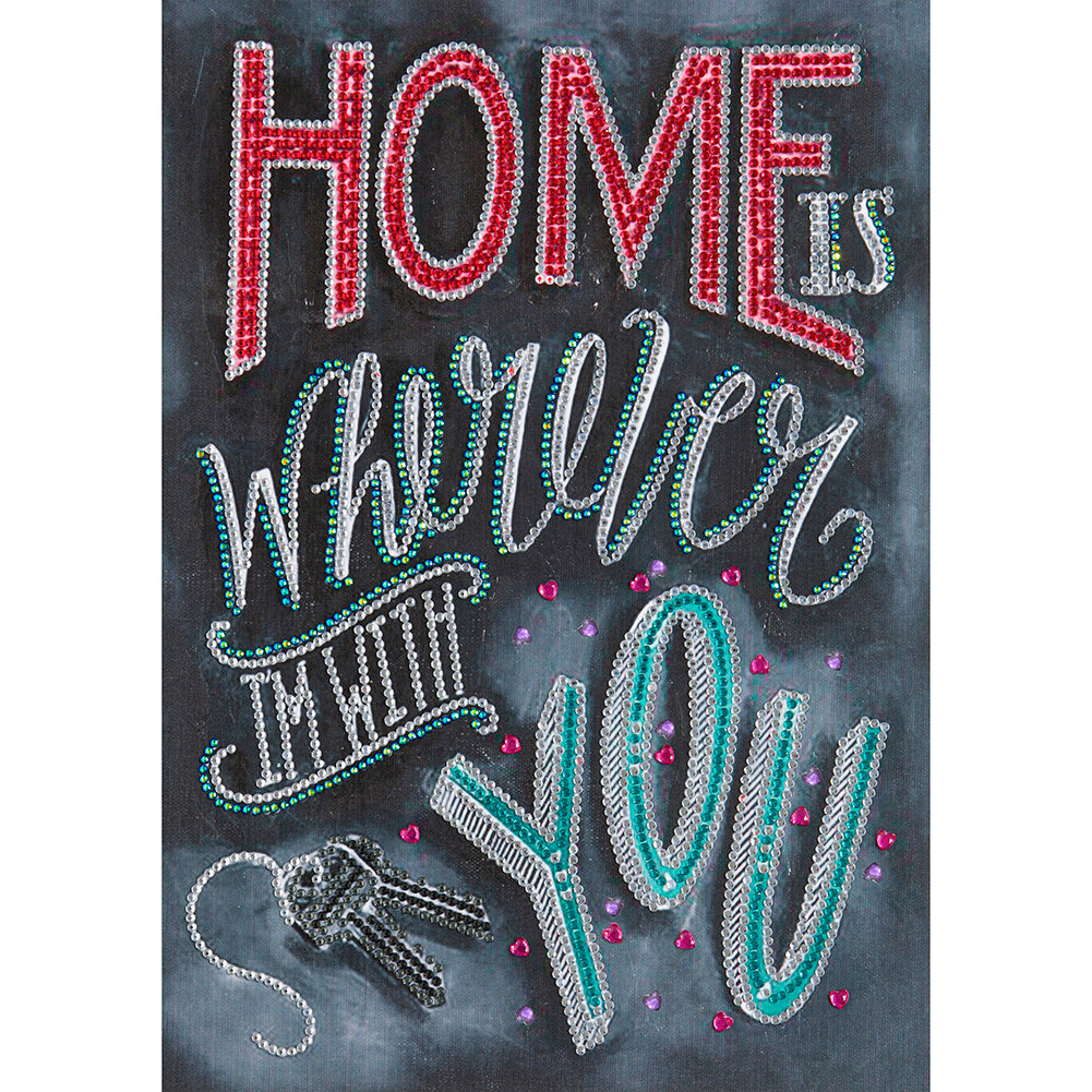 English Letter - Special Shaped Drill Diamond Painting 30*40CM