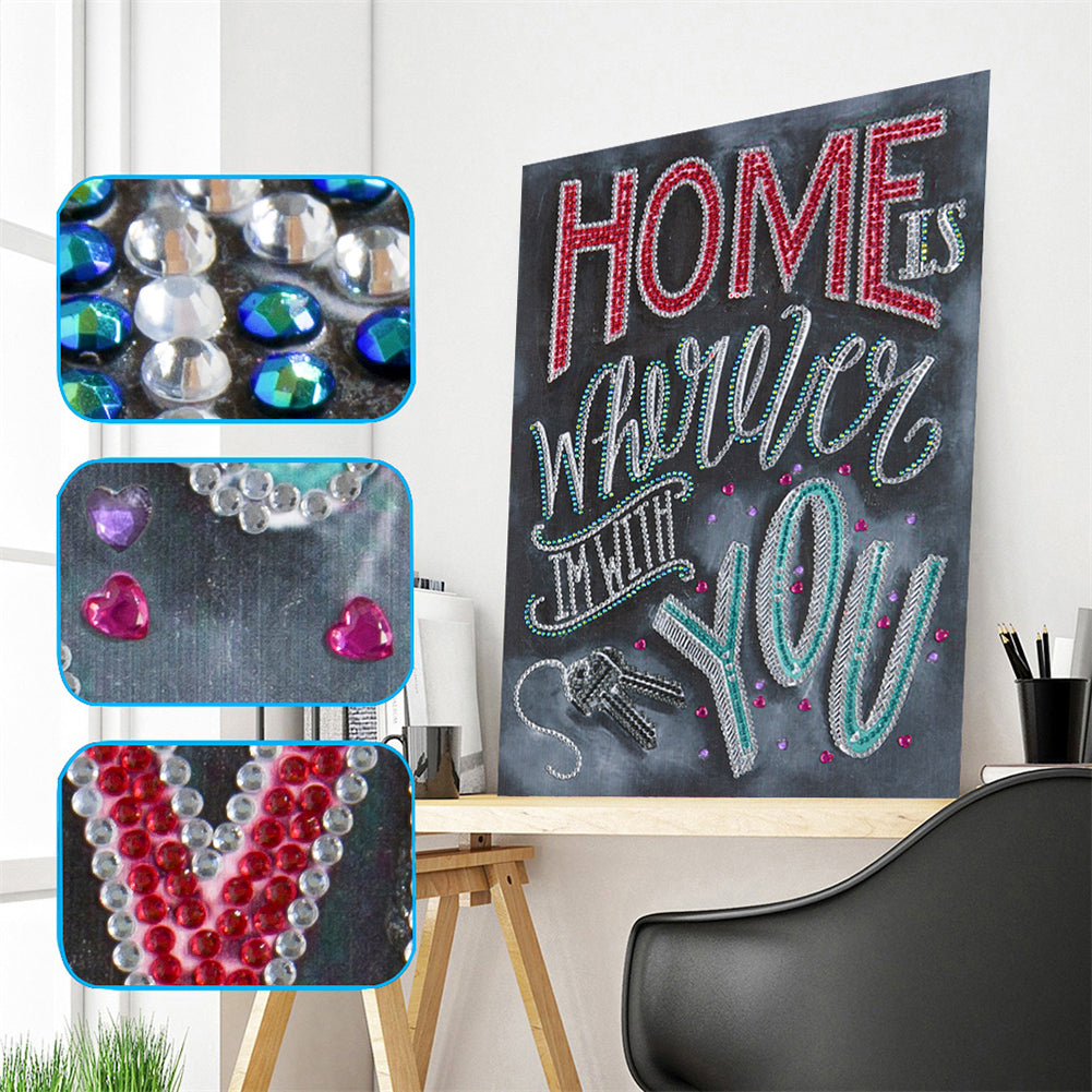 English Letter - Special Shaped Drill Diamond Painting 30*40CM