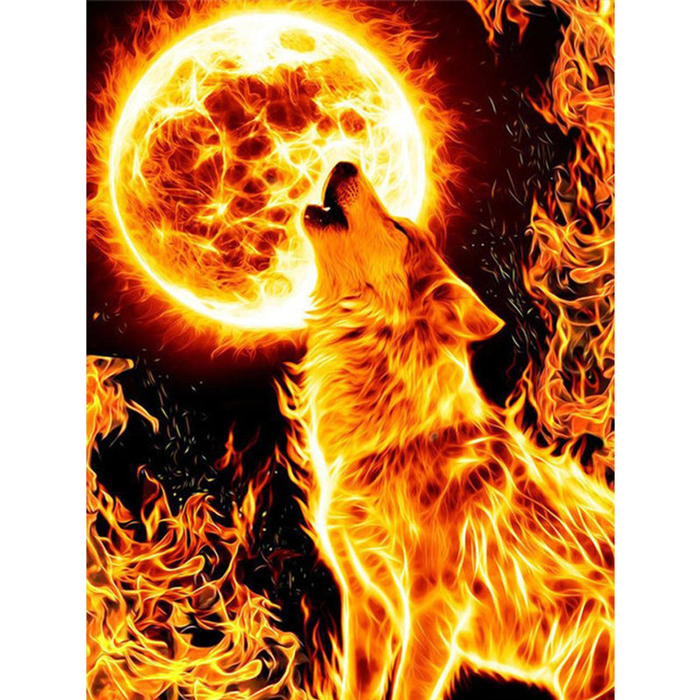 Cat Wolf - Full Square Drill Diamond Painting 50*60CM