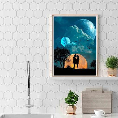 Sky Silhouette - Full Round Drill Diamond Painting 30*40CM
