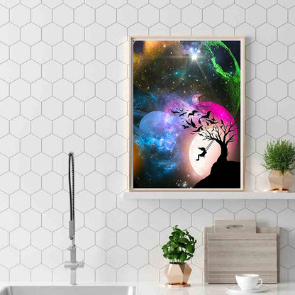 Sky Silhouette - Full Round Drill Diamond Painting 30*40CM