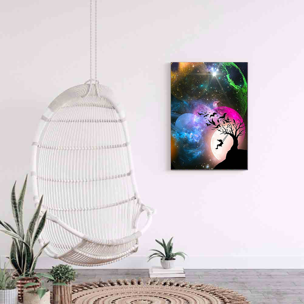 Sky Silhouette - Full Round Drill Diamond Painting 30*40CM