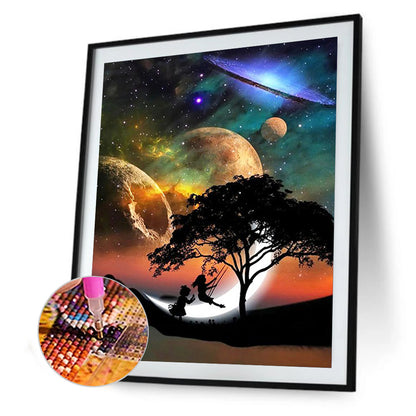 Sky Silhouette - Full Round Drill Diamond Painting 30*40CM