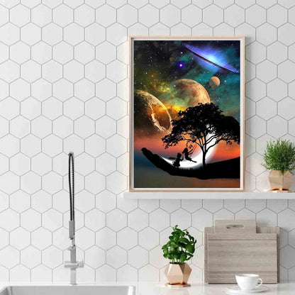 Sky Silhouette - Full Round Drill Diamond Painting 30*40CM