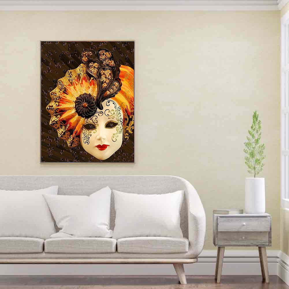 Mask Woman - Full Round Drill Diamond Painting 40*50CM