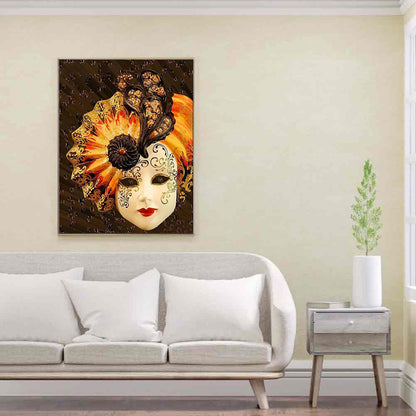 Mask Woman - Full Round Drill Diamond Painting 40*50CM