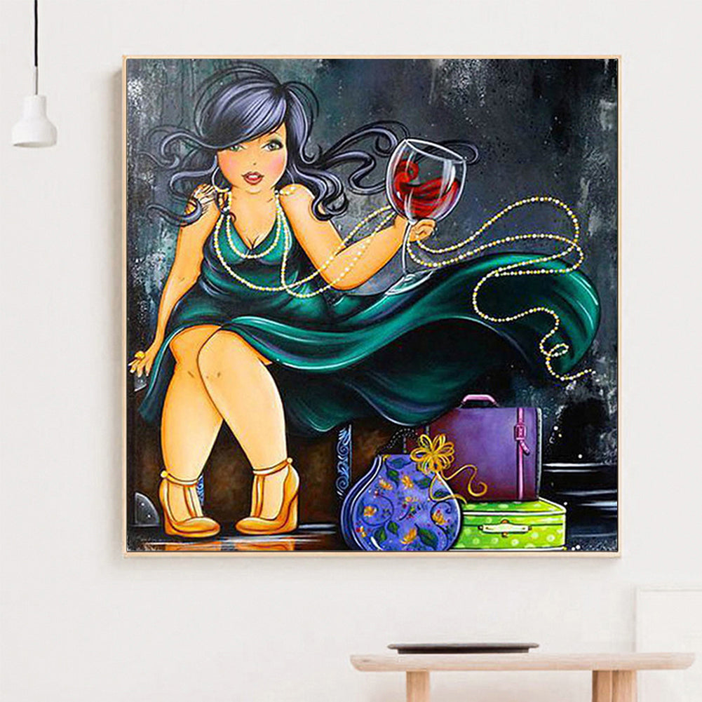 Busty Woman - Full Round Drill Diamond Painting 30*30CM