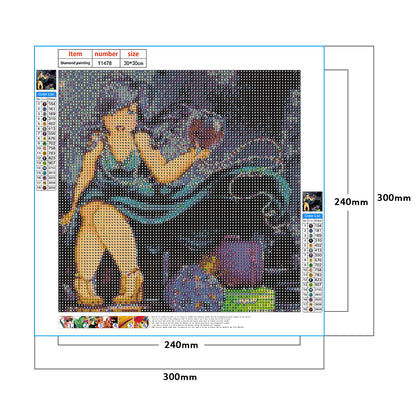 Busty Woman - Full Round Drill Diamond Painting 30*30CM