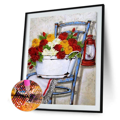 Multicolor Flowers - Full Round Drill Diamond Painting 30*40CM