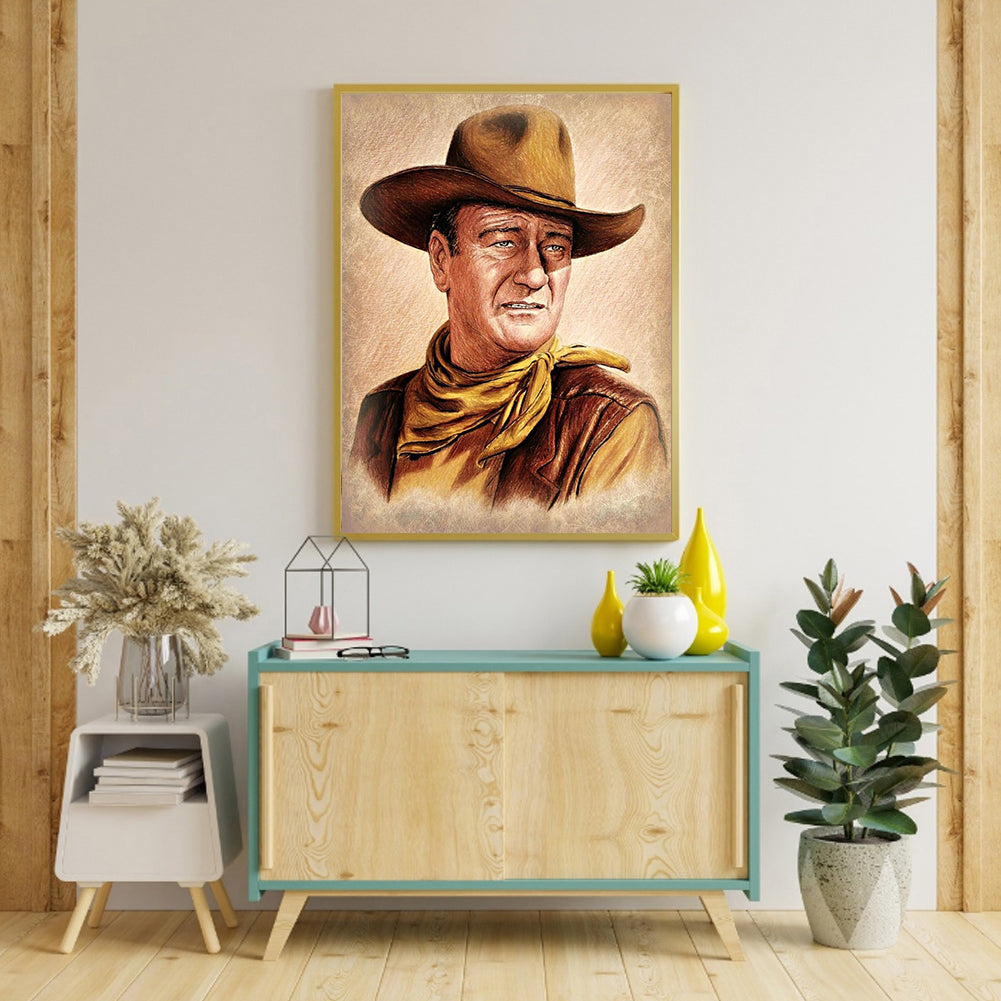 Cool Cowboy - Full Round Drill Diamond Painting 50*60CM