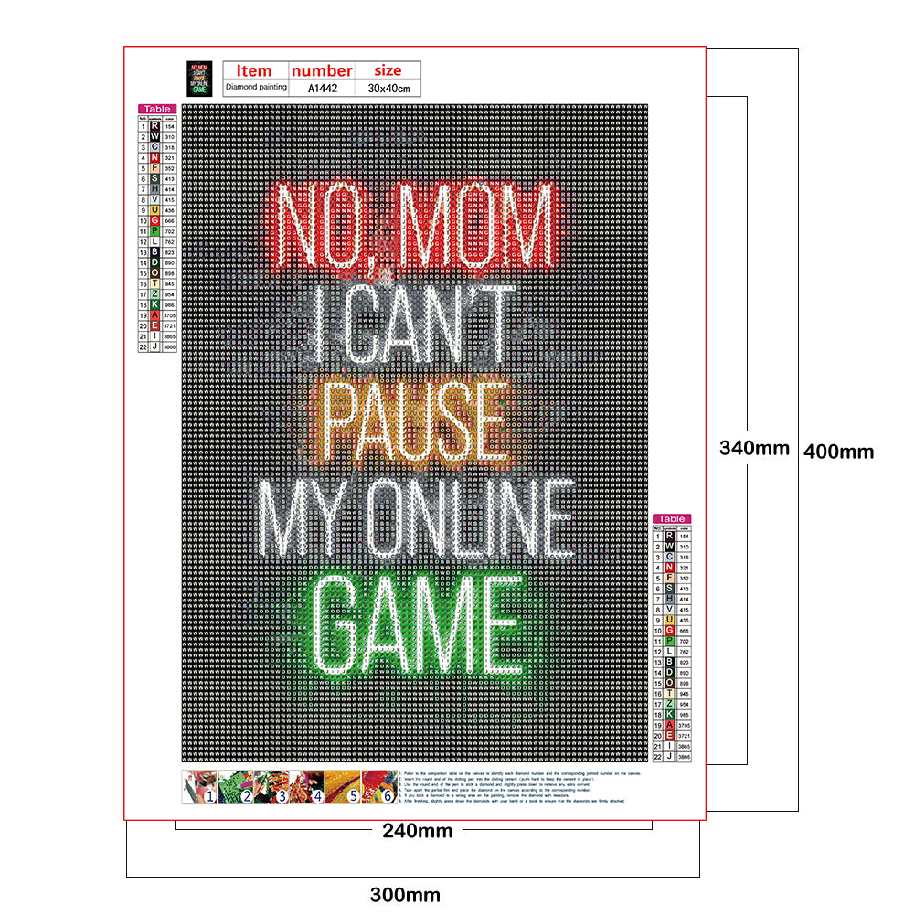 Colorful Letter - Full Round Drill Diamond Painting 30*40CM