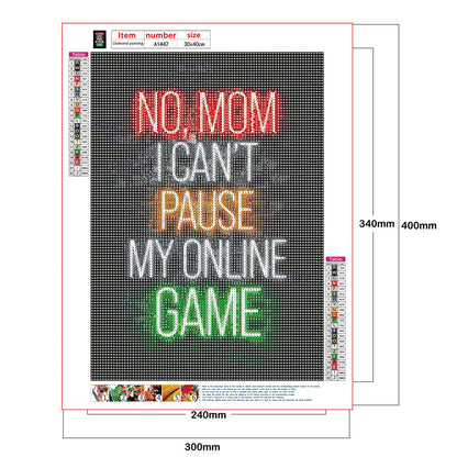 Colorful Letter - Full Round Drill Diamond Painting 30*40CM