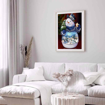 Snowman View - Full Round Drill Diamond Painting 30*40CM