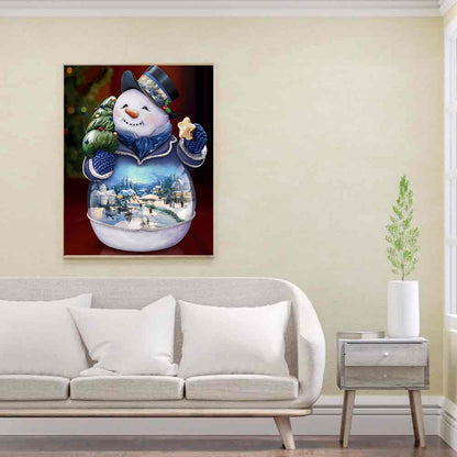 Snowman View - Full Round Drill Diamond Painting 30*40CM