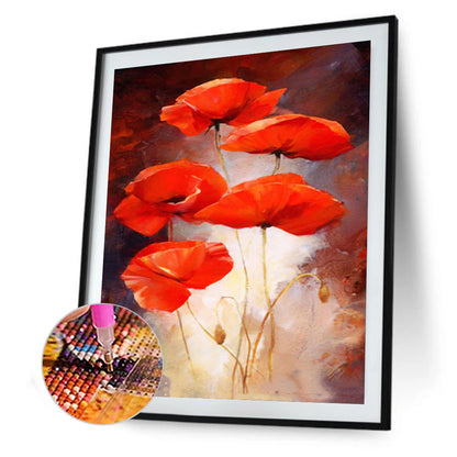 Shining Flowers - Full Round Drill Diamond Painting 30*40CM