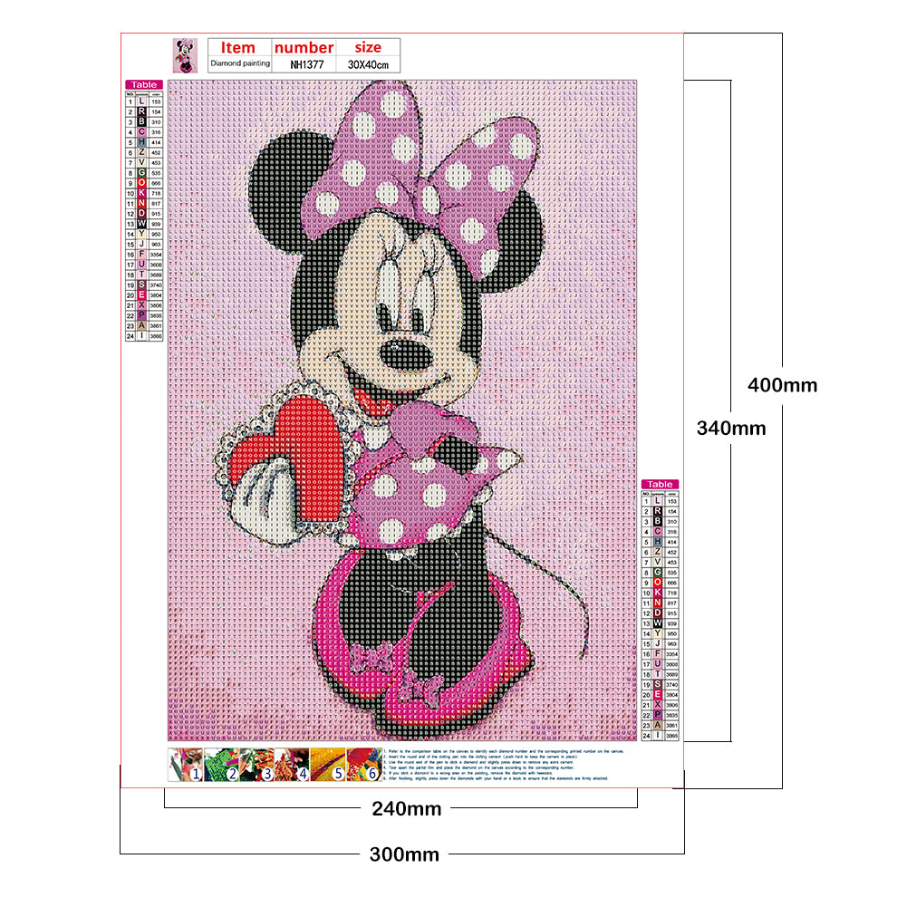 Mouse Cartoon - Full Round Drill Diamond Painting 30*40CM