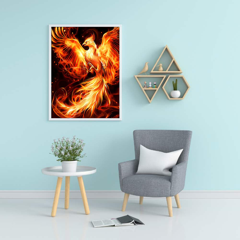 Flame Phoenix - Full Round Drill Diamond Painting 50*60CM