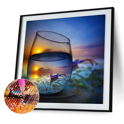 Cup Landscape - Full Round Drill Diamond Painting 30*30CM