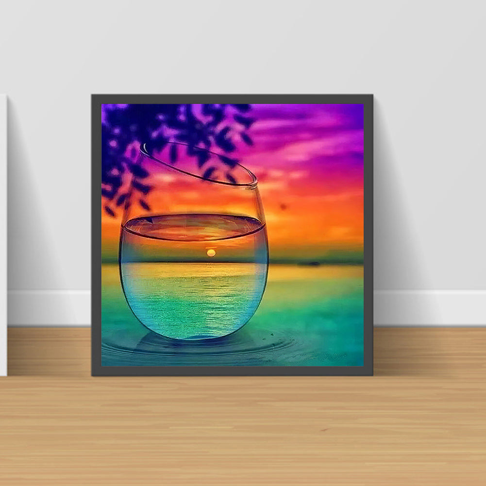 Cup Landscape - Full Round Drill Diamond Painting 30*30CM