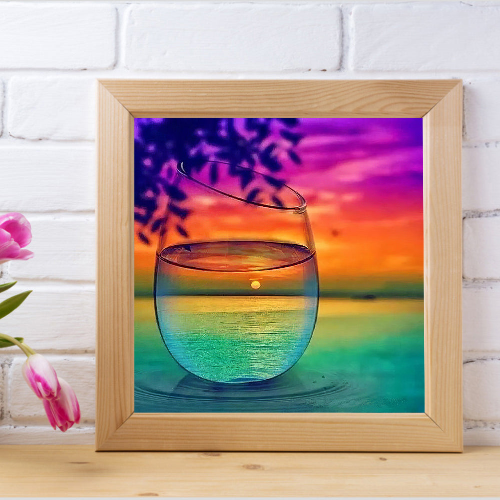 Cup Landscape - Full Round Drill Diamond Painting 30*30CM