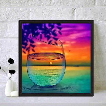 Cup Landscape - Full Round Drill Diamond Painting 30*30CM