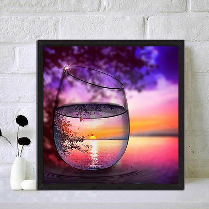 Cup Landscape - Full Round Drill Diamond Painting 30*30CM