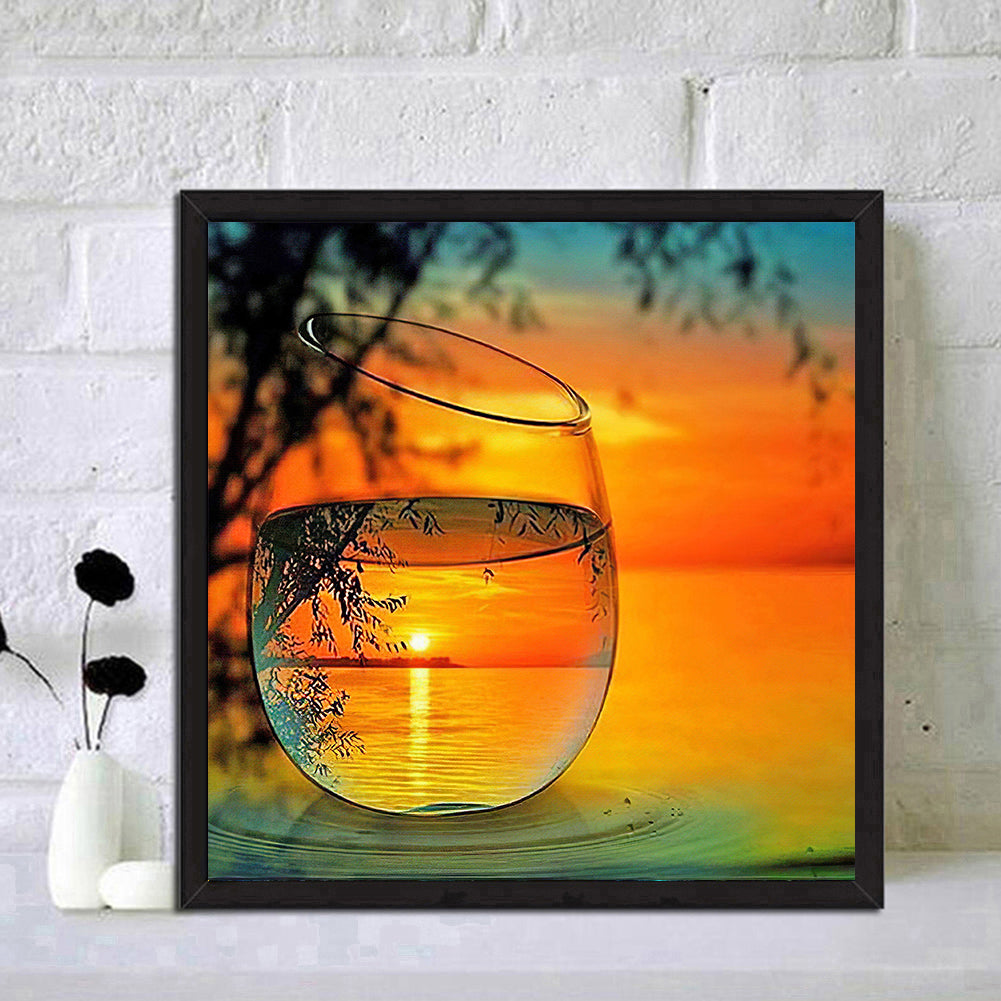 Cup Landscape - Full Round Drill Diamond Painting 30*30CM