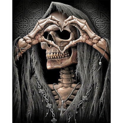 Abstract Skull - Full Round Drill Diamond Painting 50*60CM