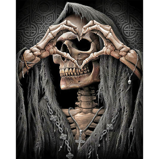 Abstract Skull - Full Round Drill Diamond Painting 50*60CM