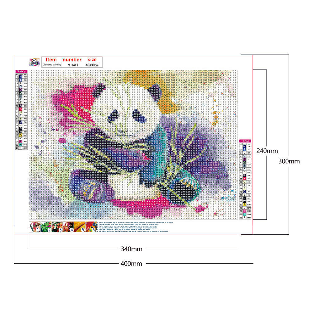 Ink Panda - Full Round Drill Diamond Painting 40*30CM