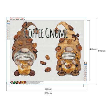 Coffee Gnome - Full Round Drill Diamond Painting 60*50CM