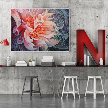 Abstract Flower - Full Round Drill Diamond Painting 60*50CM