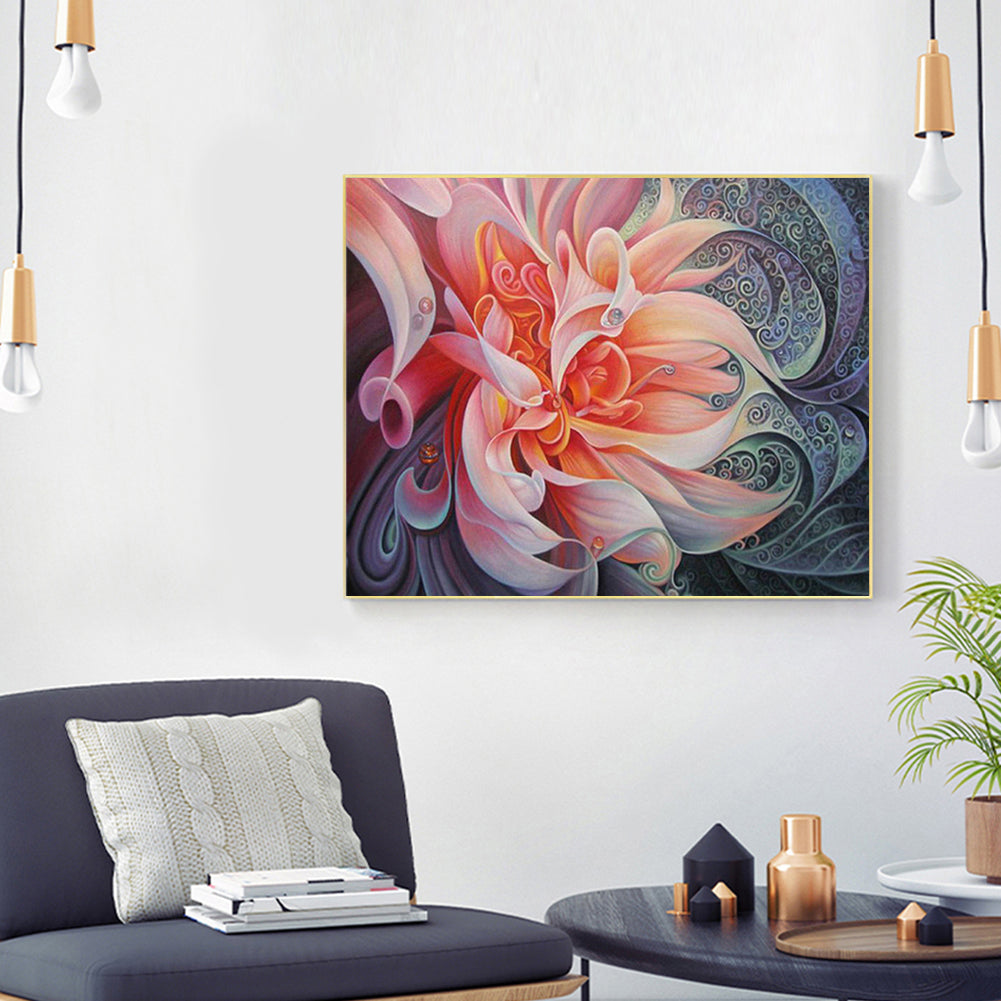 Abstract Flower - Full Round Drill Diamond Painting 60*50CM