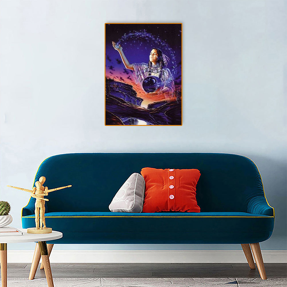 Pastoral Wizard - Full Round Drill Diamond Painting 30*40CM