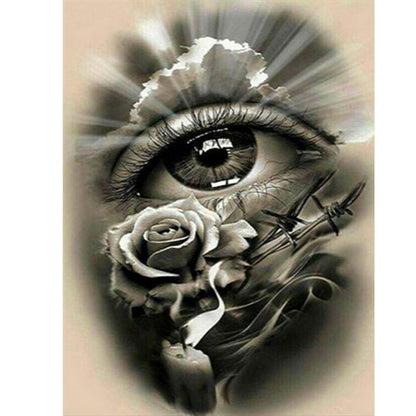 Eye Rose - Full Square Drill Diamond Painting 30*40CM