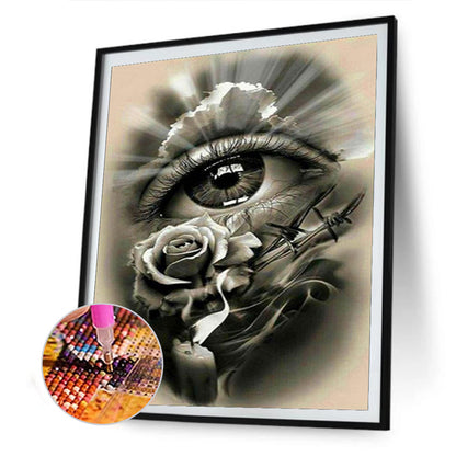 Eye Rose - Full Square Drill Diamond Painting 30*40CM