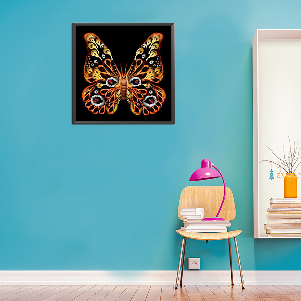 Butterfly - Full Round Drill Diamond Painting 30*30CM