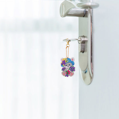 5pcs/set DIY Easter Egg Diamond Painting Keychain Crystal Drill Keyring