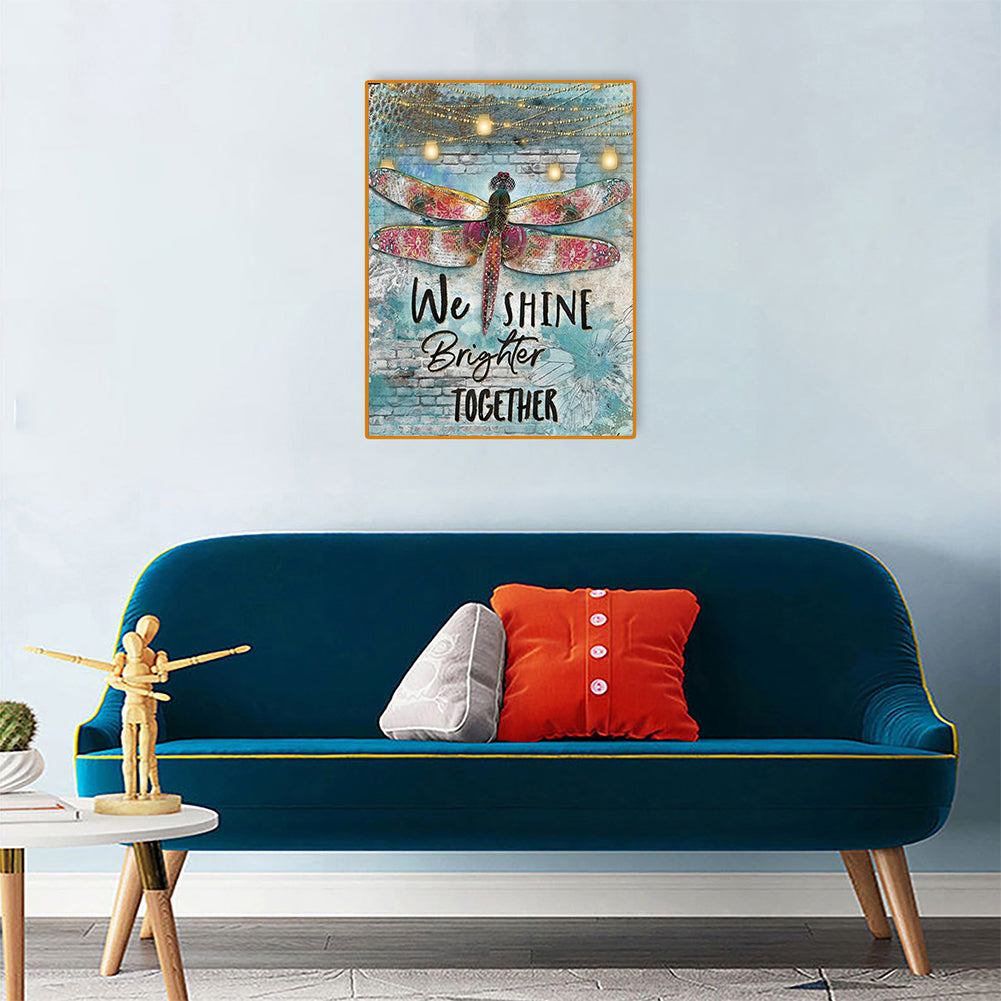 Dragonfly - Full Round Drill Diamond Painting 30*40CM