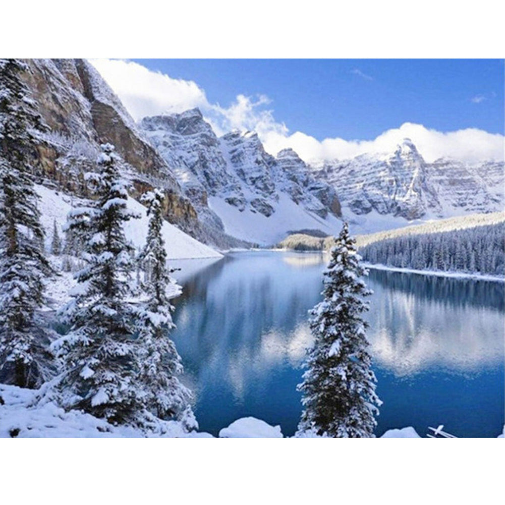 Snow Landscape - Full Round Drill Diamond Painting 40*30CM