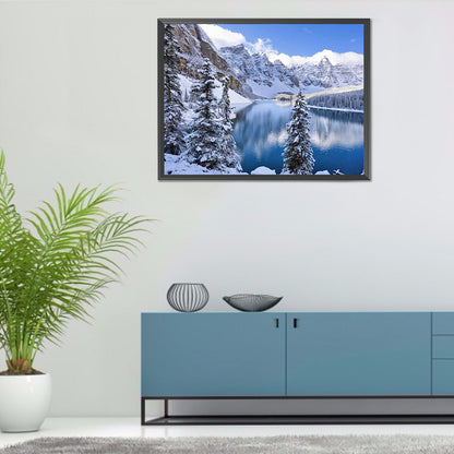 Snow Landscape - Full Round Drill Diamond Painting 40*30CM