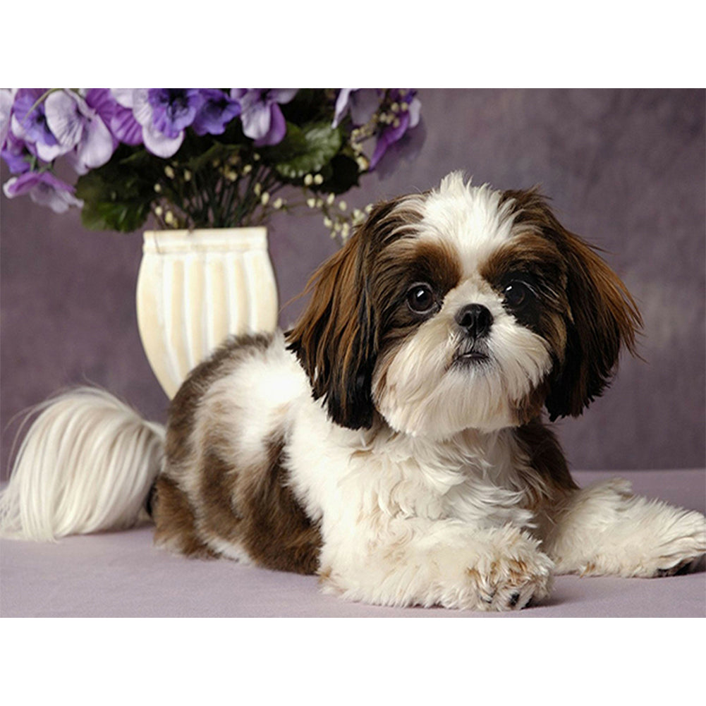 Dog - Full Round Drill Diamond Painting 40*30CM