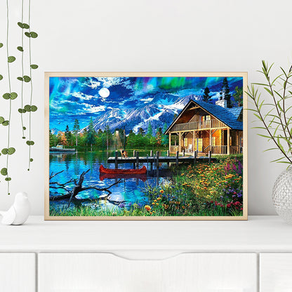 Riverside House - Full Round Drill Diamond Painting 40*30CM
