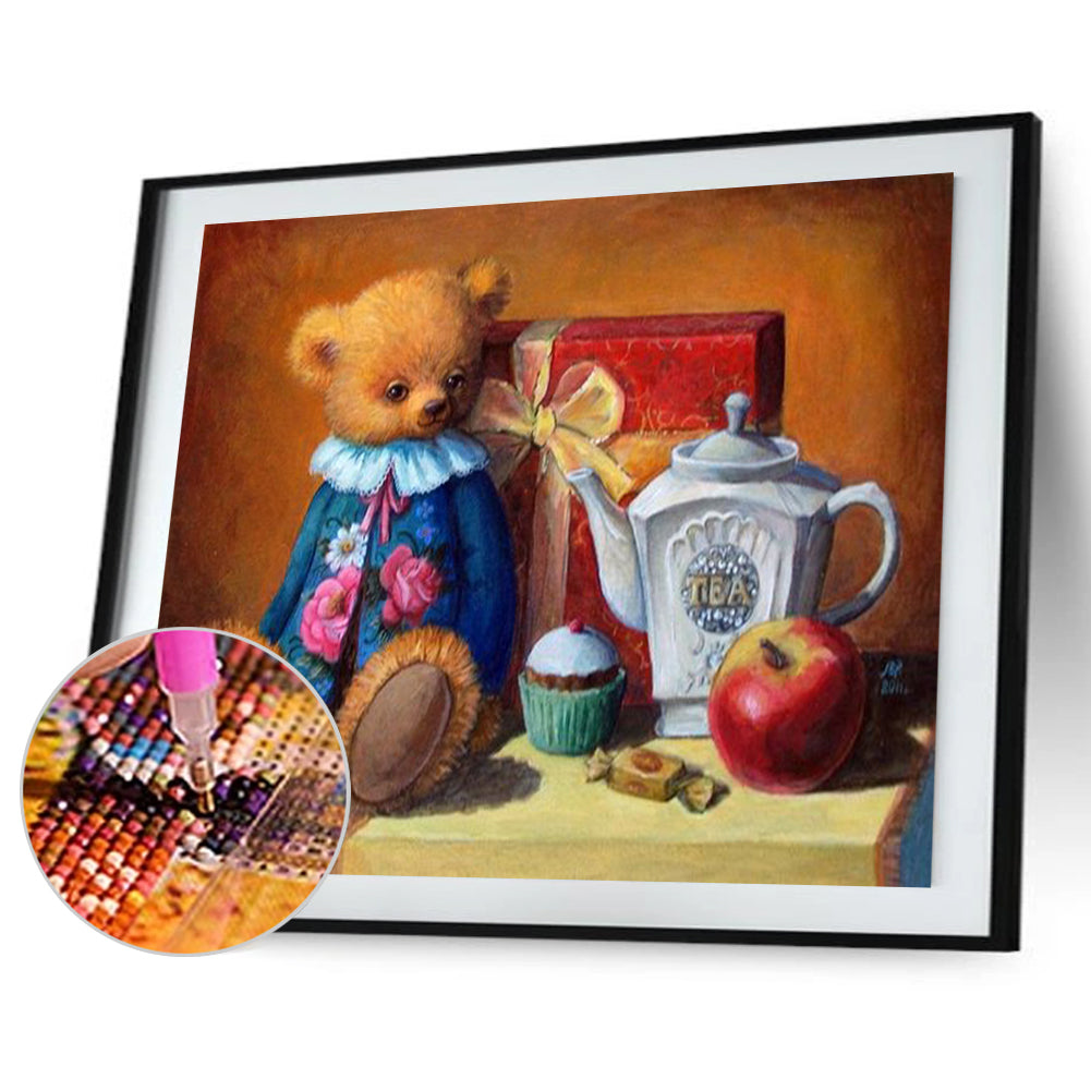 Cartoon Bear - Full Round Drill Diamond Painting 40*30CM