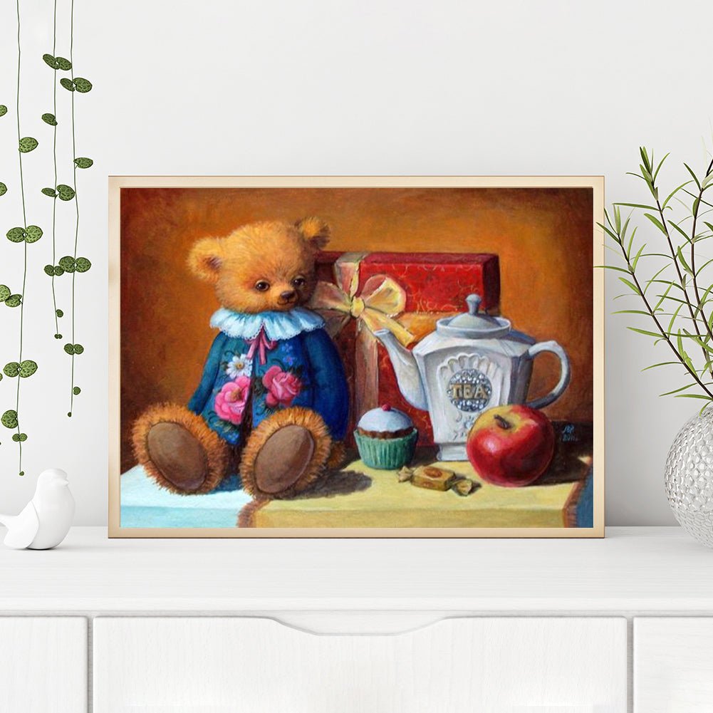 Cartoon Bear - Full Round Drill Diamond Painting 40*30CM